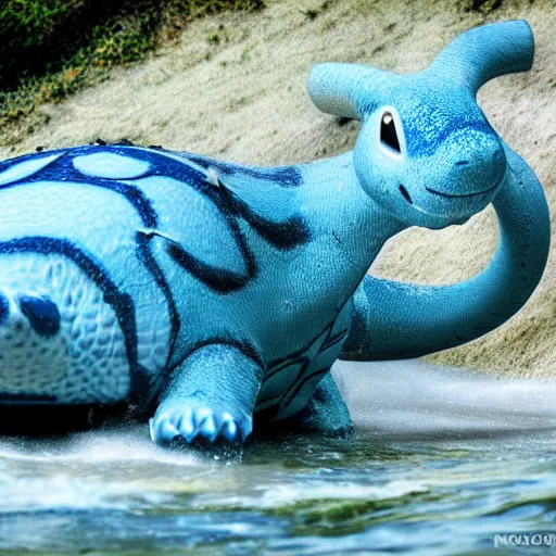 Image similar to national geographic photo of lapras, pokemon in the wild, intricate, portrait, 8 k highly professionally detailed, hdr, award winning