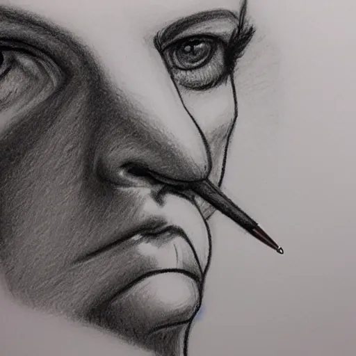 Image similar to nose pencil sketch