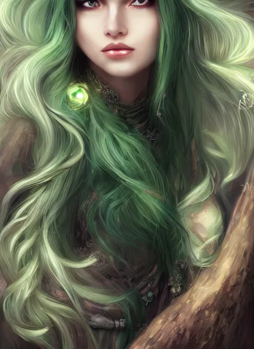 Image similar to a beautiful woman gheisa, 8 k, hyperrealistic, asian hyperdetailed, beautiful face, long white hair, green eyes, dark fantasy, fantasy portrait by laura sava