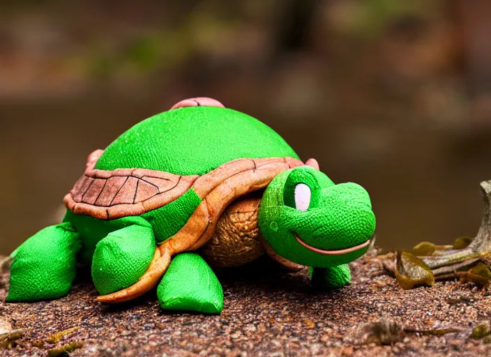 Image similar to national geographic wildlife photo of real life yoshi yoshi in real life in the wild, dinosaur turtle, 8 k, 8 5 mm f 5. 6