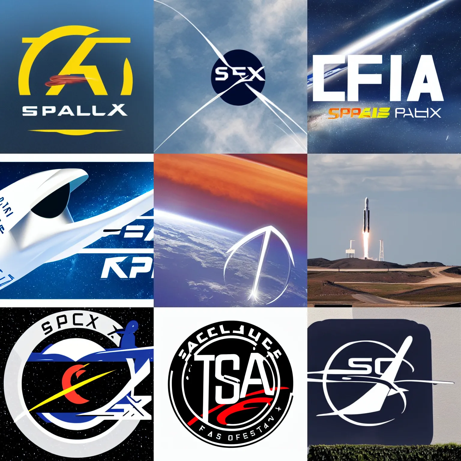 Prompt: spaceX logo