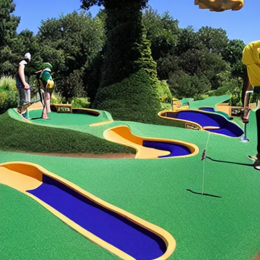 Image similar to epic mini golf course