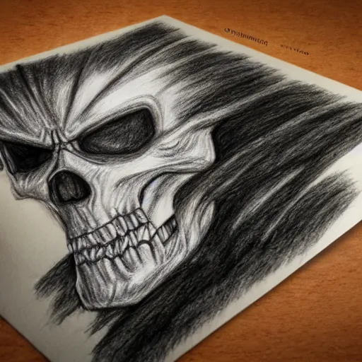 Image similar to Ghostrider pencil drawing hyper realistic 4K quality