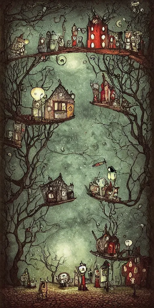 Image similar to a pilgram scene by alexander jansson