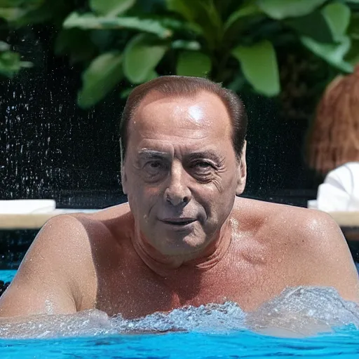 Image similar to berlusconi in the pool