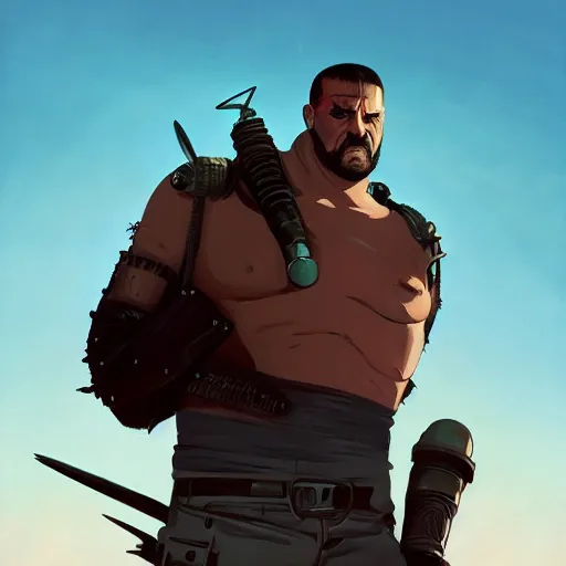 Image similar to face icon stylized minimalist mad max 2 : the road warrior, loftis, cory behance hd by jesper ejsing, by rhads, makoto shinkai and lois van baarle, ilya kuvshinov, rossdraws global illumination