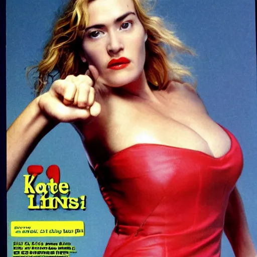 Prompt: kate winslet 1 9 8 0 s action figurine magazine ad photo