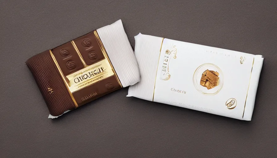 Image similar to a packaging design for a luxury chocolate bar