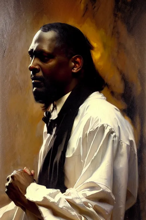 Image similar to leyendecker and solomon joseph solomon and richard schmid and jeremy lipking victorian loose genre loose painting full length portrait painting of jesus