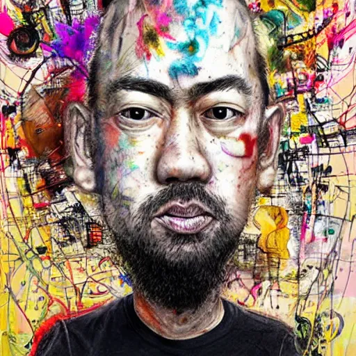 Prompt: interesting portraits by david choe