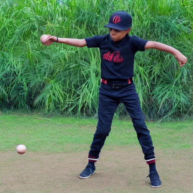 Image similar to photo of tahu nuva playing baseball