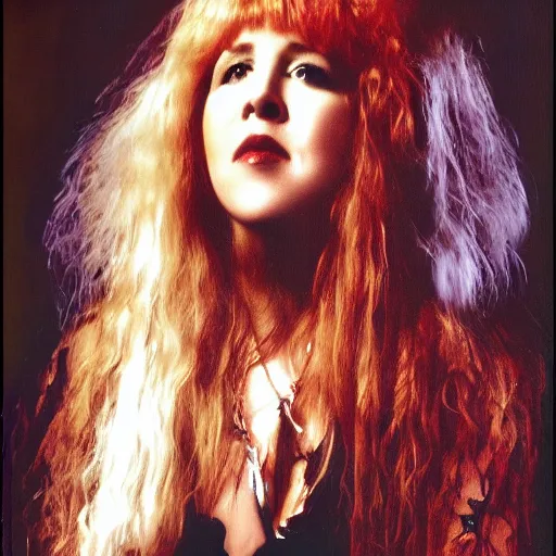 Image similar to stevie nicks redhead guitar full portrait