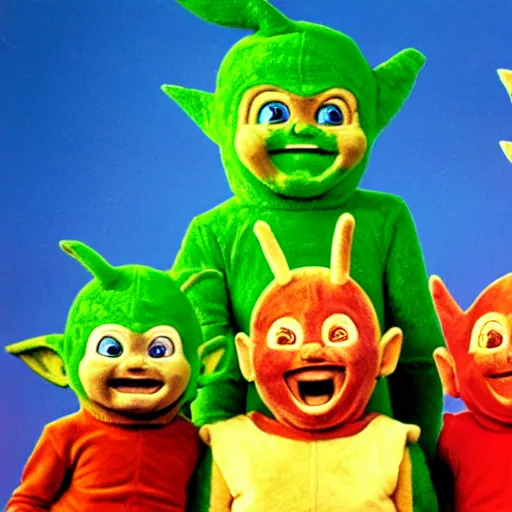 Prompt: Gremlin Teletubbies