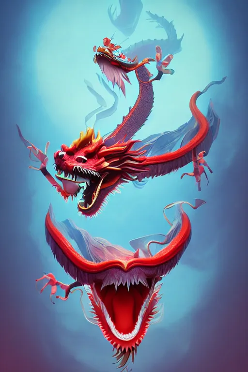Prompt: a centered stylized render of a cool chinese dragon, by dreamworks, by pixar, by viktoria gavrilenko, by leticia gillett, by lois van baarle, raya, perfect face, 3 d, 8 k