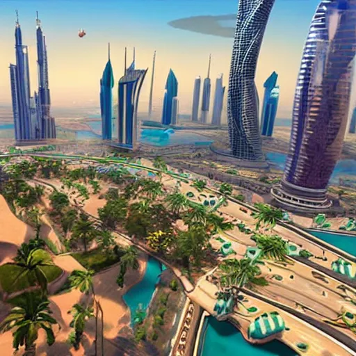 Prompt: gta : dubai by pixar