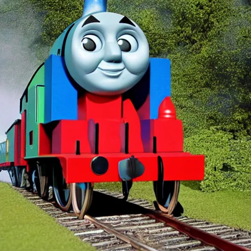 Prompt: thomas the tank engine is the thermonuclear warhead