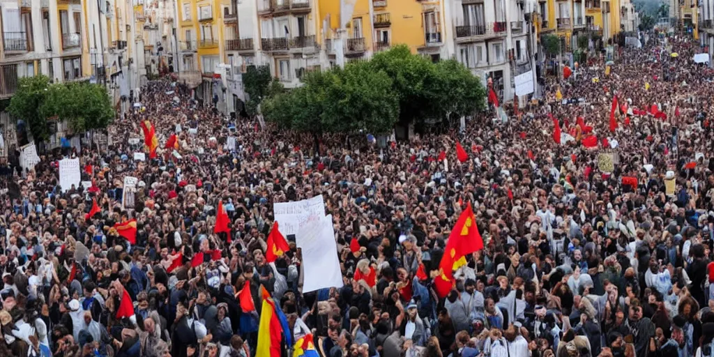 Image similar to protests against the pedro sanchez government, spain