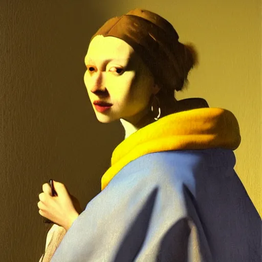 Prompt: johannes vermeer ilustration a lion, characterized by johannes vermeer, character art, sharp focus, highly detailed, artstation