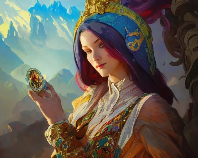 Image similar to photography of aristarkh lentulov, deep focus, d & d, fantasy, intricate, elegant, highly detailed, digital painting, artstation, concept art, matte, sharp focus, illustration, hearthstone, art by artgerm and greg rutkowski and alphonse mucha