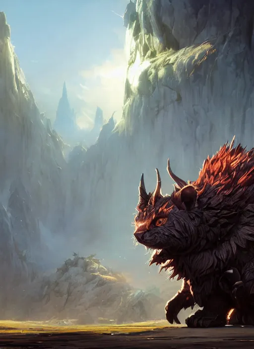 Image similar to highly detailed portrait of a charr from the game'guild wars 2 ', stephen bliss, unreal engine, fantasy art by greg rutkowski, loish, rhads, ferdinand knab, makoto shinkai and lois van baarle, ilya kuvshinov, rossdraws, tom bagshaw, alphonse mucha, global illumination, radiant light, detailed and intricate environment