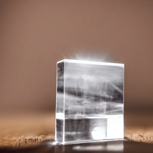 Image similar to award winning photo of a crystal sitting on beautiful wood, volumetric lighting