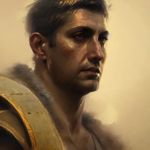 Prompt: portrait of roman emperor constantine, epic concept art, epic painting, artstation, realistic, by greg rutkowski