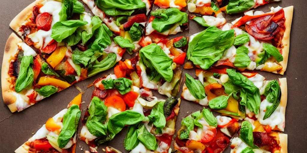 Image similar to garden vegetable pizza