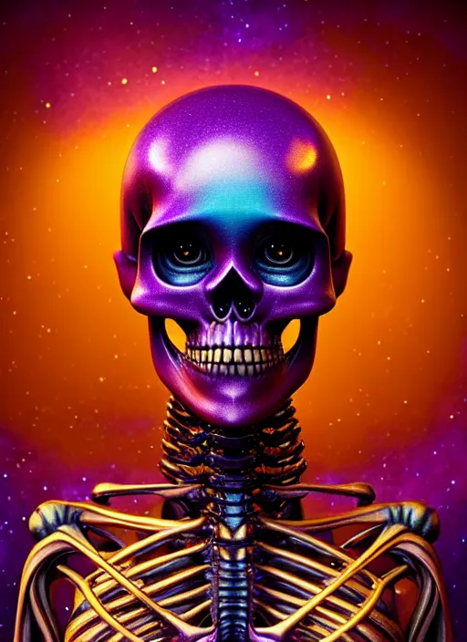 Image similar to polished lush galactic ornate edm skeleton : : weta disney pixar movie still photo : : hi - fructose, sci fi, decadent highly - detailed digital painting, golden ratio, octane render, artstation, smooth, sharp focus, artgerm mucha, loish, wlop : :