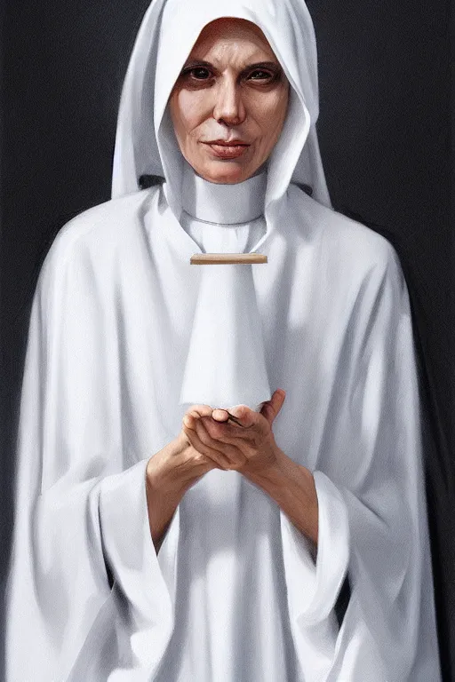 Image similar to Nun portrait, by artgerm, WLOP