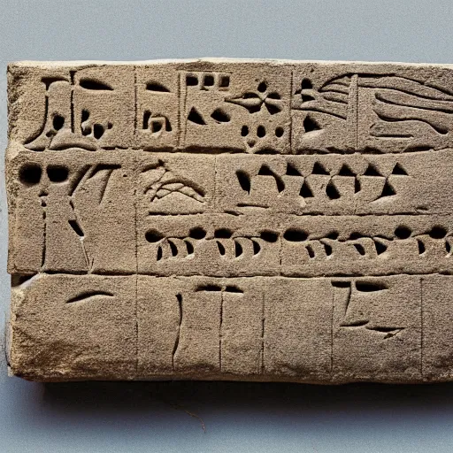 Prompt: A lost cuneiform tablet