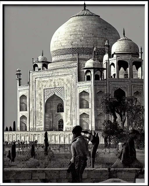 Image similar to tuesday weld visits the taj mahal by rudolph belarkski, by glen orbik, by robert maguire, by margaret brundage