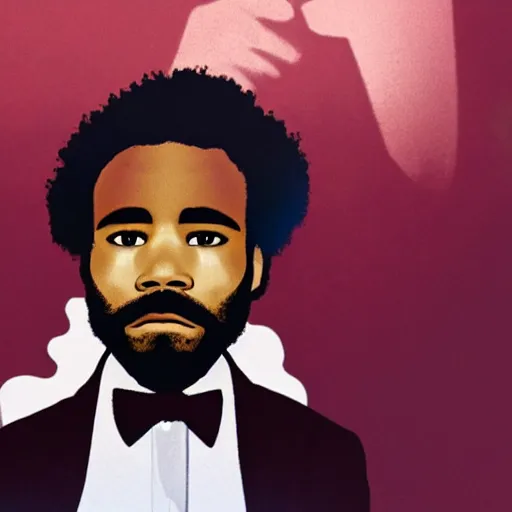 Image similar to Donald Glover as the Godfather