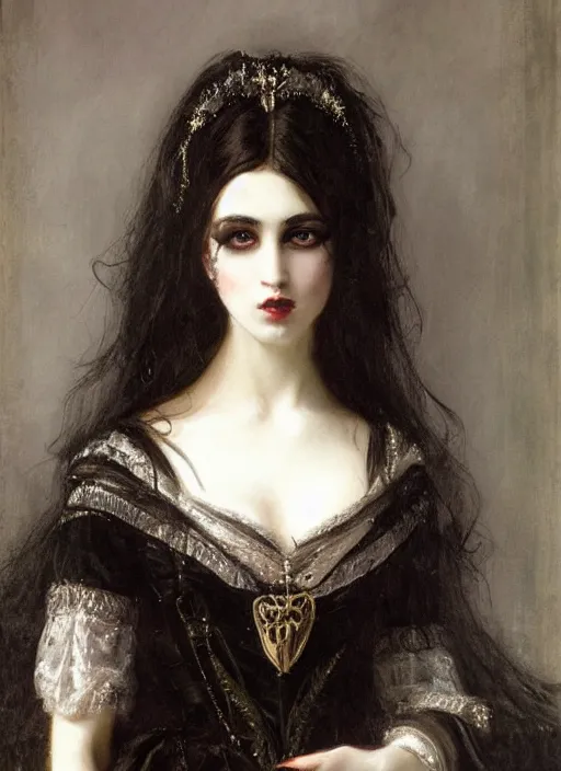 Image similar to gothic princess portrait. by william - adolphe bouguerea highly detailded