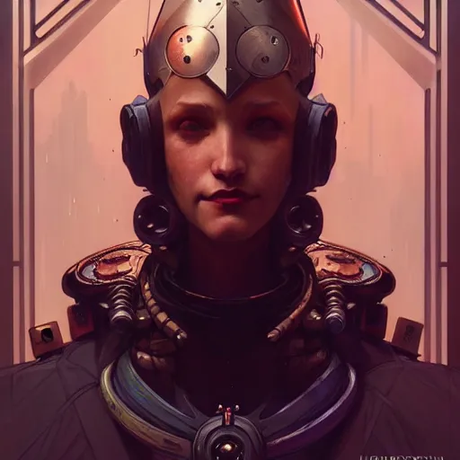 Prompt: cyberpunk conehead, fantasy, d & d, intricate, detailed, by by alphonse mucha, adolfo hohenstein, alice russell glenny, stanley artgerm lau, greg rutkowski, detailed, trending on artstation, trending on artstation, smooth