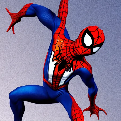 Image similar to pinnochio as spider man hyperrealistic in the style of spiderman into the universe