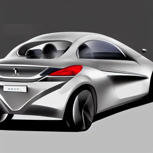 Prompt: 2050 concept of peugeot 207, concept art, sketch