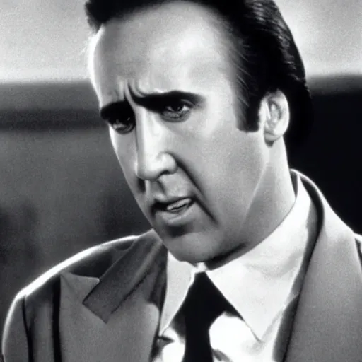 Prompt: Movie still of Nicolas Cage in The Sting (1973)