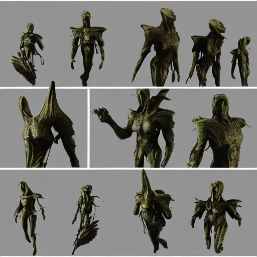 Image similar to videogame model 3 d scifi alien fantasy mystical esoteric creature