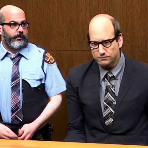 Prompt: David cross being defended in court by Bob Odenkirk