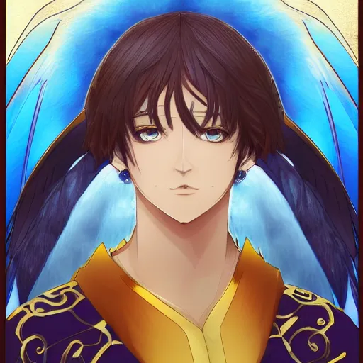 Image similar to portrait of archangel gabriel of the water, anime fantasy illustration by tomoyuki yamasaki, kyoto studio, madhouse, ufotable, trending on artstation