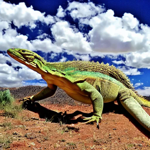 Prompt: <photograph quality=very-high location =new mexico>giant lizard</photograph>