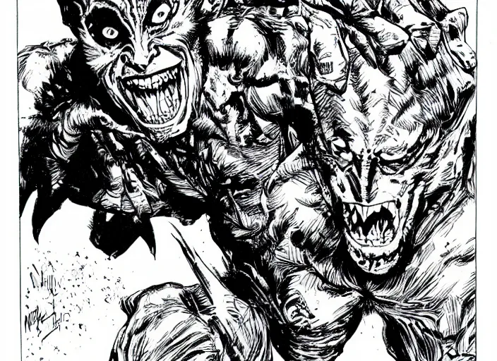 Image similar to green goblin illustration by mike ploog