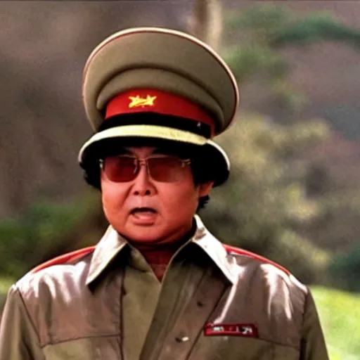 Image similar to a still of Kim Jong-il as John Rambo in Rambo First blood