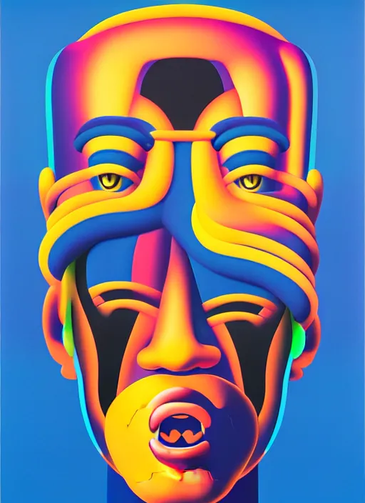 Image similar to men shows his grillz by shusei nagaoka, kaws, david rudnick, airbrush on canvas, pastell colours, cell shaded, 8 k,