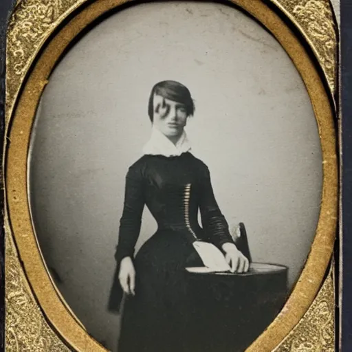 Image similar to 1830s daguerrotype, very early photograph, very grainy photo, 1833 photograph of Paris