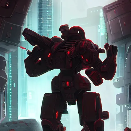 Image similar to Videogame poster, luxury advertisement, red, green and black colors. highly detailed sci-fi close-up heavy infantry troops in black armor and futuristic tanks, at devastated city in style of cytus and deemo, alien vibes, by Greg Rutkowski, set in C&C3 tiberium wars, beautiful with eerie vibes, very inspirational, very stylish, with gradients, surrealistic, dystopia, postapocalyptic, depth of field, shadows, rich cinematic atmosphere, perfect digital art, action, dybanic, dangerous journey in devastated world, beautiful dramatic dark moody tones and studio lighting, shadows, octane render, arthouse
