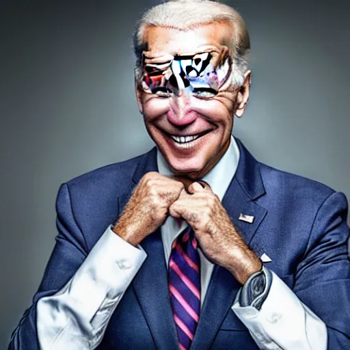 Image similar to Joe Biden as the Joker, AP photography, 4k, portrait