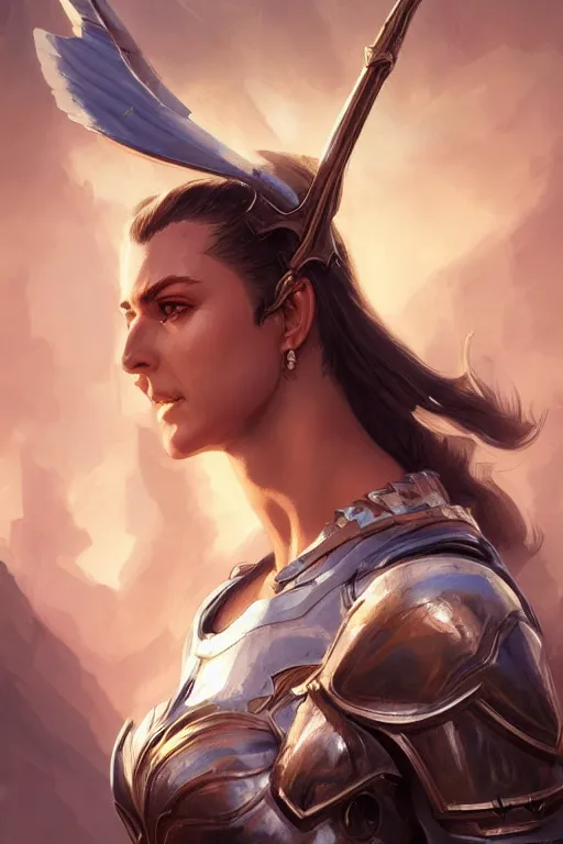 Image similar to amazon valkyrie athena, d & d, fantasy, portrait, highly detailed, headshot, digital painting, trending on artstation, concept art, sharp focus, illustration, art by artgerm and greg rutkowski and magali villeneuve