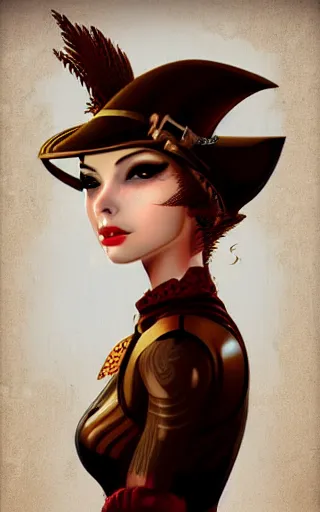 Image similar to steampunk girl, digital painting, elegant, beautiful, highly detailed, artstation, concept art