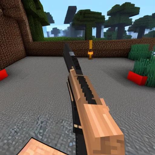 Prompt: minecraft 1.20 guns and pistols update